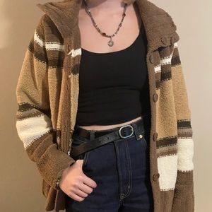 Multicolored brown Crazy Horse sweater